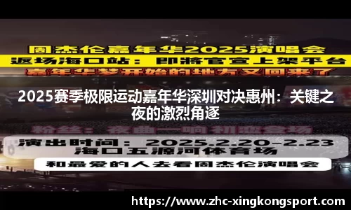 2025赛季极限运动嘉年华深圳对决惠州：关键之夜的激烈角逐